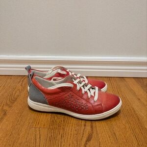 Josef Seibel Caren 06 Red and Gray Lace-up Shoes